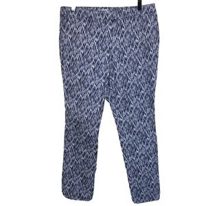 Soft Surroundings Pants 8 Blue White Ikat medium